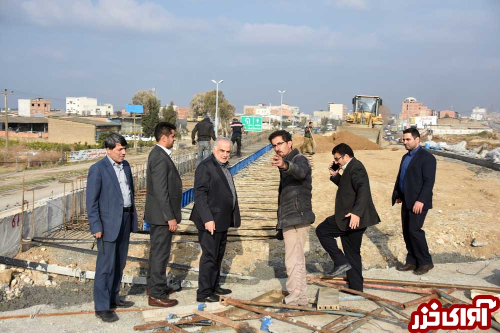 بازدید استاندار مازندران از روند احداث تقاطع غیرهمسطح در ورودی نکا