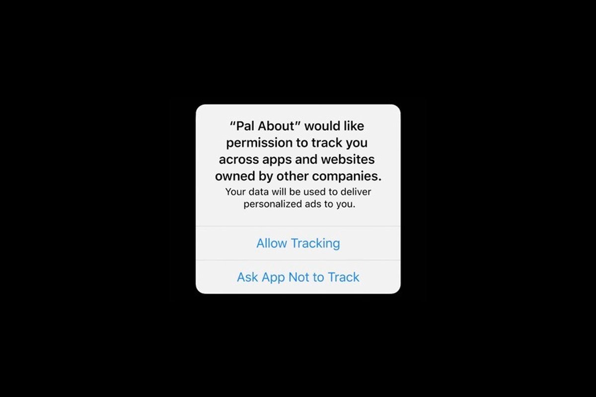 پیام شناور iOS 14 اپل در زمینه رهگیری فعالیت های کاربر برای تبلیغات