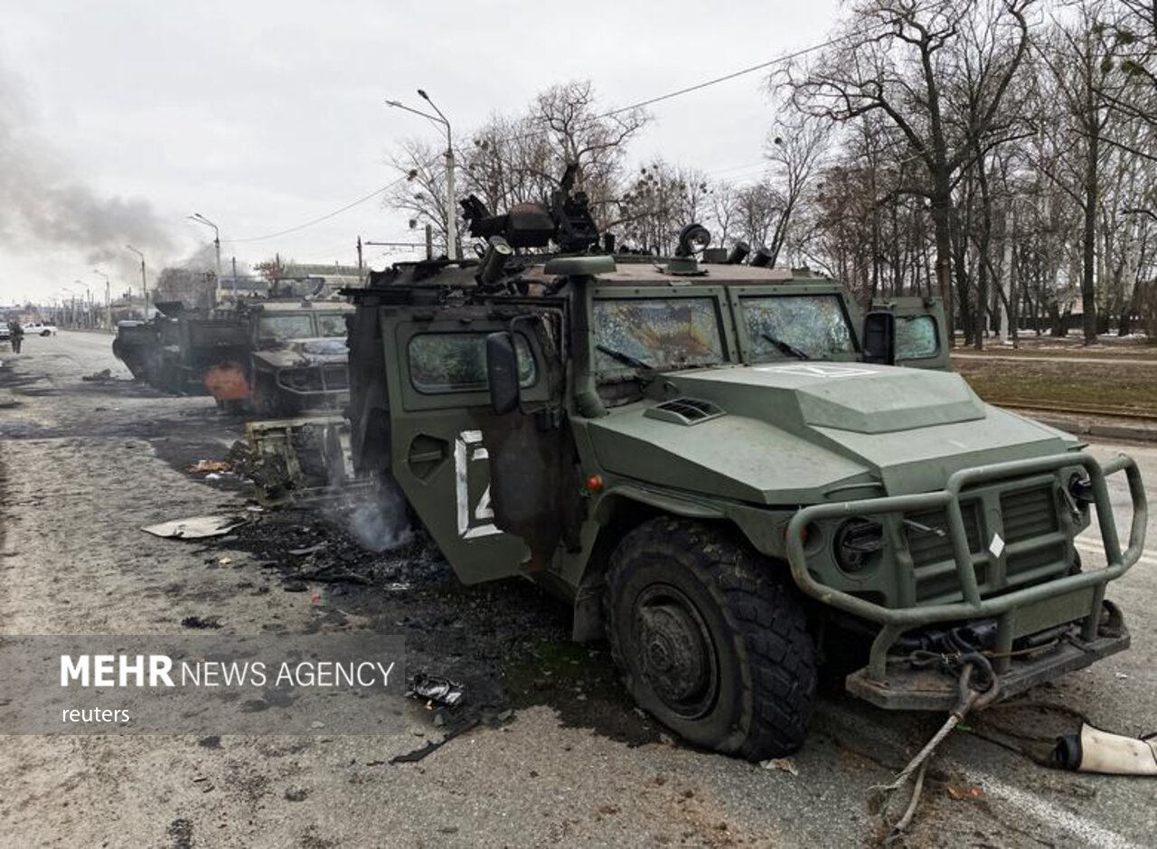 تصاویر: انهدام تجهیزات جنگی روسیه توسط نیروهای نظامی اوکراین