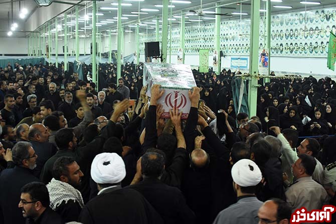 مراسم وداع با شهید رمضان موسی‌نژاد گل‌چالی در نکا