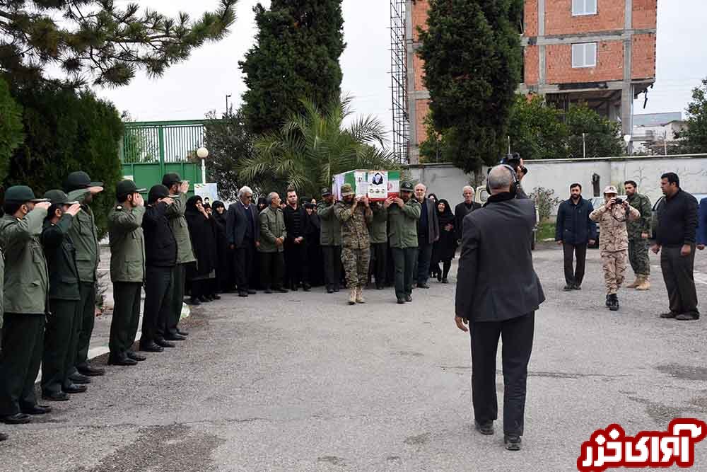 تشییع باشکوه پدر شهیدان قاسمی‎طوسی در نکا + تصاویر