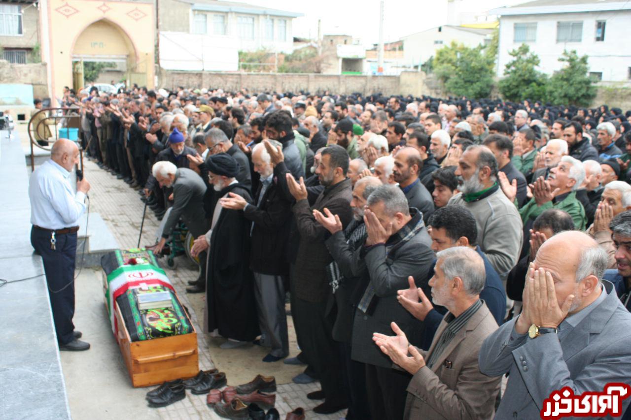 پیکر مادر شهیدان عسگری تشییع شد