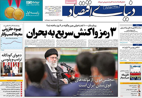 صفحه نخست روزنامه‌های اقتصادی 17 بهمن +عکس