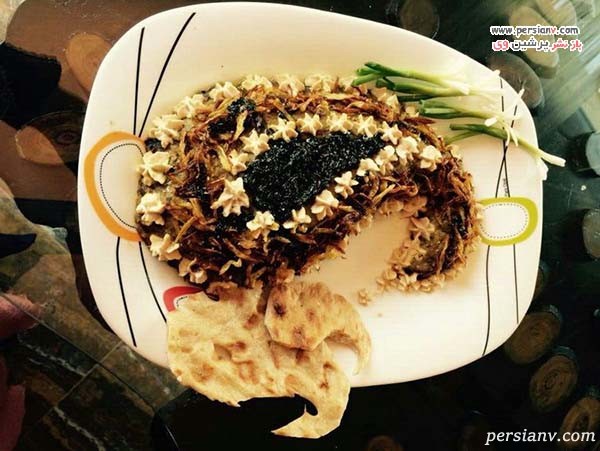 تصاویری زیبا از تزیین کشک بادمجان