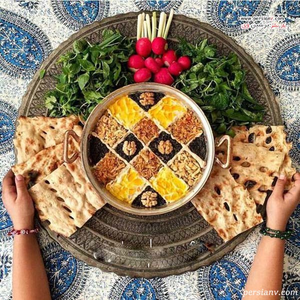 تصاویری زیبا از تزیین کشک بادمجان