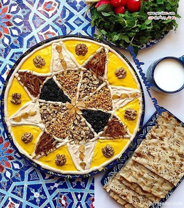 تصاویری زیبا از تزیین کشک بادمجان