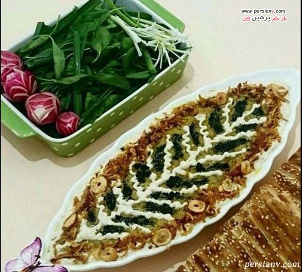 تصاویری زیبا از تزیین کشک بادمجان