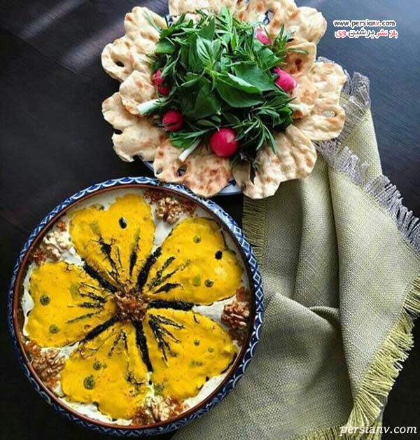 تصاویری زیبا از تزیین کشک بادمجان