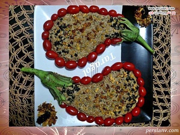 تصاویری زیبا از تزیین کشک بادمجان