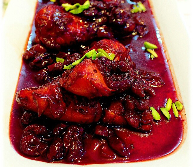 خورش مرغ با سس آلبالو خورش مرغ با سس آلبالو