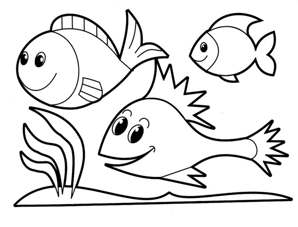 انواع مدل‌های نقاشی ماهی برای کودکان برای رنگ‌آمیزی