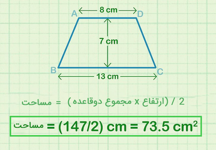 مساحت ذوزنقهِ؛ مرحله پایانی