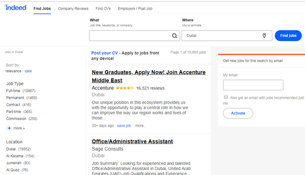 همه چیز دربارINDEED.AE‌ کاریابی در دبیه کار در دبی و فرصت‌های شغلی این کشور