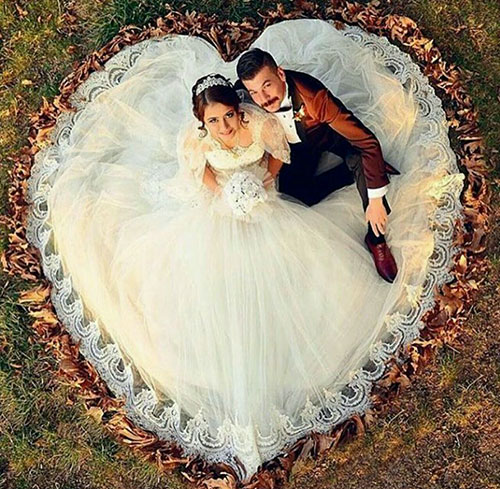 ژست عکاسی جالب عروس و داماد