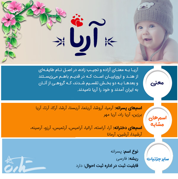 اسم آریا معنی اسم آریا