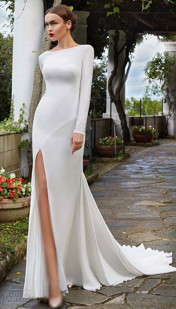 مدل لباس مجلسی سفید بلند