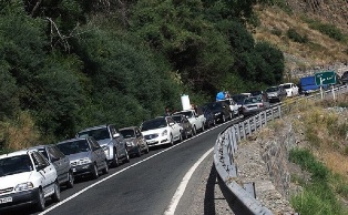 ترافیک پر حجم و روان در جاده های مازندران