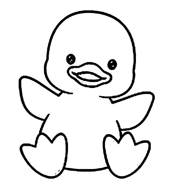 نقاشی بچه اردک بامزه