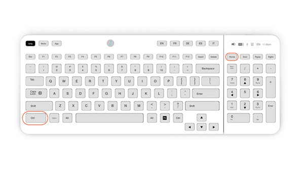 کلید ترکیبی Ctrl+Home کلید ترکیبی Ctrl+Home
