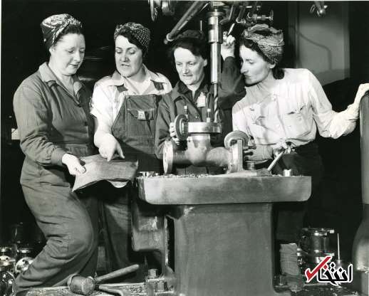 عکس‌هایی کمیاب از حضور زنان در جنگ جهانی دوم / از ساخت تسلیحات تا حضور مادربزرگ‌ها در کارخانه‌ها