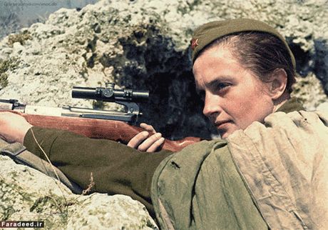 لیودمیلا پاولچنکو در زمان جنگ