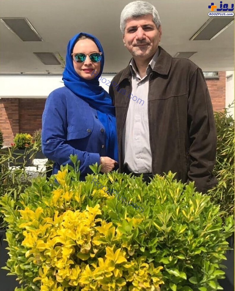 تیپ مریم کاویانی در کنار همسرش+عکس