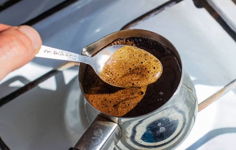 قهوه‌ی عربی - کف قهوه