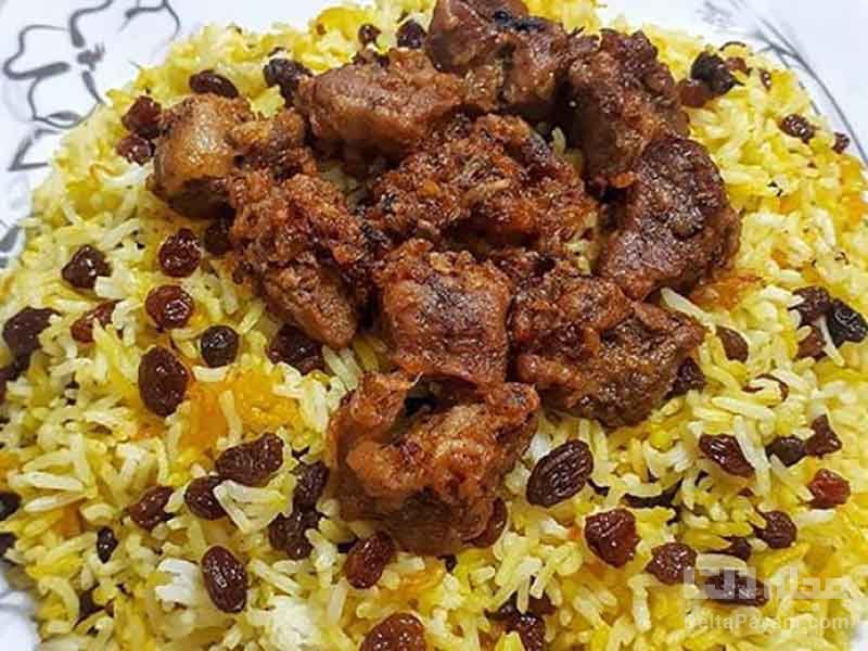 طرز تهیه کشمش پلو با مرغ