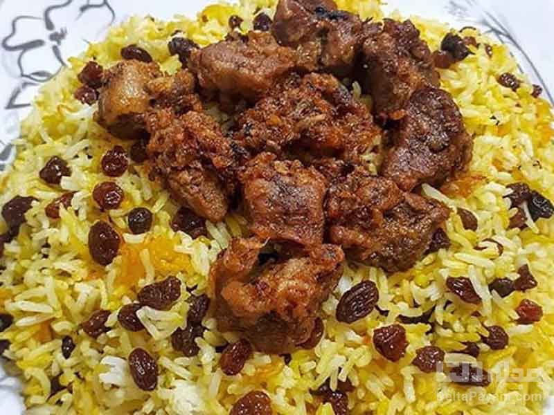 طرز تهیه کشمش پلو با مرغ 