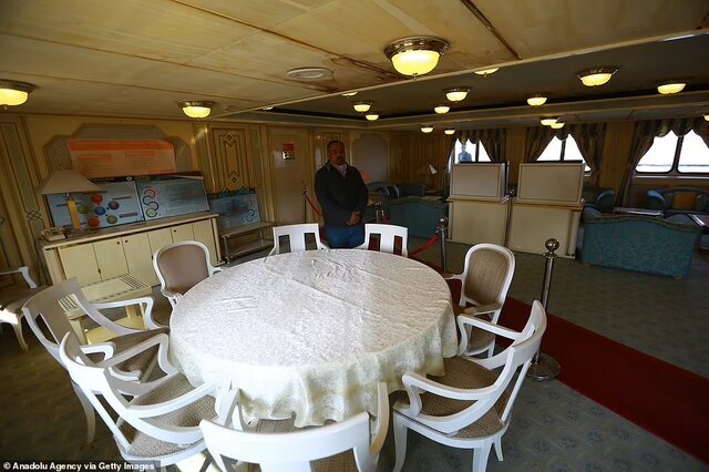 تصاویر کشتی لاکچری صدام ؛ آرزویی که به گور رفت | سرویس بهداشتی طلاکاری شده‌اش را ببینید