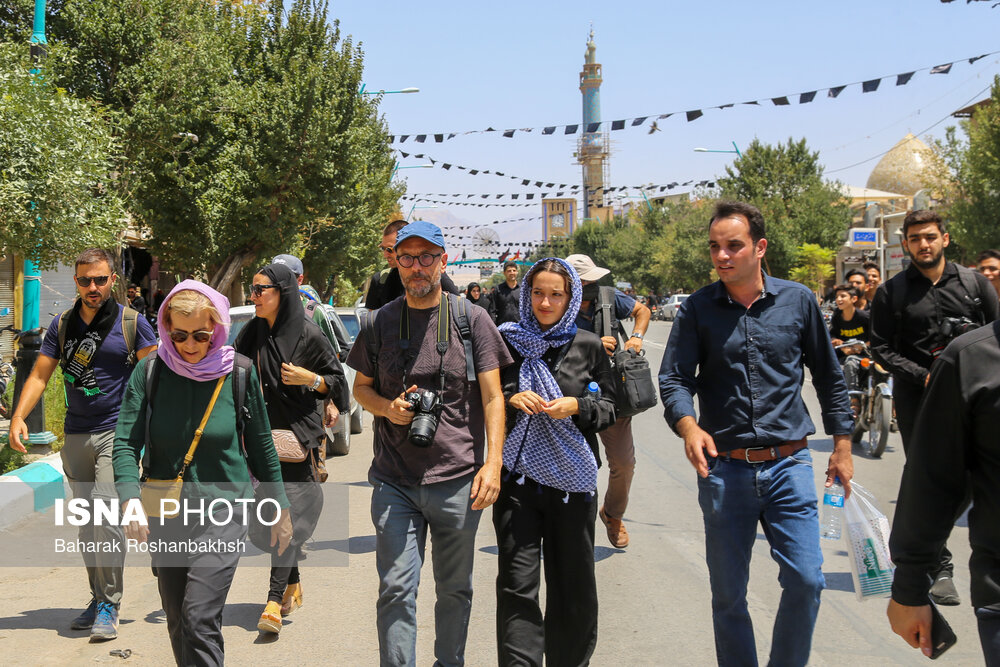 تصاویر: حضور گردشگران خارجی در آیین‌های محرم یزد