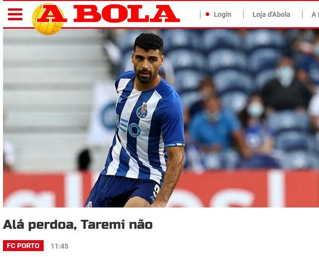 تیتر عجیب نشریه پرتغالی درباره ستاره تیم ملی | خدا می بخشد اما طارمی نه!