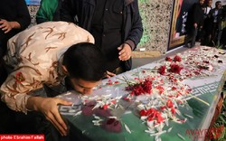 مراسم وداع با شهید مدافع امنیت احمد صالحی در ساری