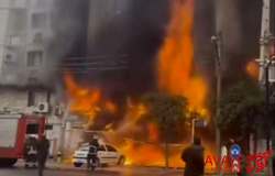 یک ساختمان تجاری - مسکونی در ساری آتش گرفت/ ۵ مصدوم راهی بیمارستان شدند