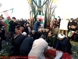 مراسم وداع، تشییع و تدفین شهید گمنام در گلوگاه