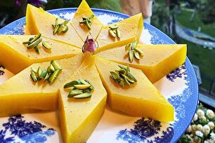 طرز تهیه مسقطی ساده با نشاسته فوری و آسان در خانه