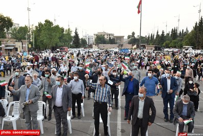 گردهمایی جامعه کارگران و بازنشستگان تامین اجتماعی شهرستان ساری در حمایت از آیت الله رئیسی