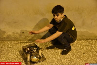 مراسم استقبال از خادمین رضوی و حاملین پرچم متبرک حرم امام رضا (ع) در مسجد سجادیه نکا