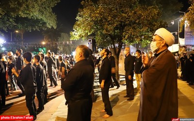 مراسم عزاداری شب عاشورا در آستانه مبارکه امامزاده عباس ساری
