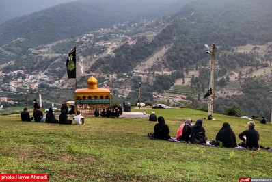 آئین سوگواری روز تاسوعا در جوار حرم شهدای گمنام پل سفید