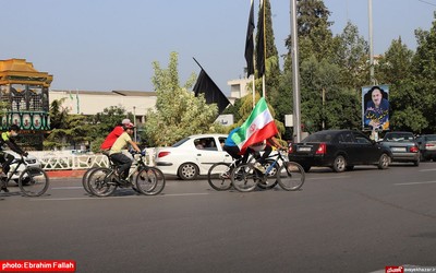 مانور دوچرخه سواری پلیس مازندران و شهرداری ساری