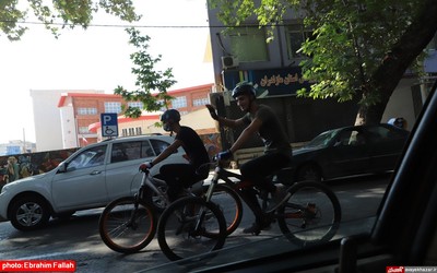 مانور دوچرخه سواری پلیس مازندران و شهرداری ساری