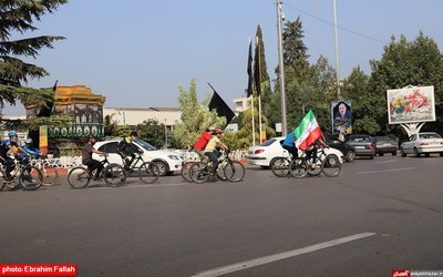 مانور دوچرخه سواری پلیس مازندران و شهرداری ساری
