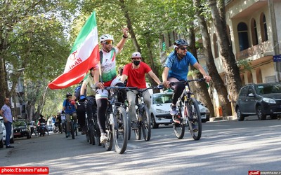 مانور دوچرخه سواری پلیس مازندران و شهرداری ساری