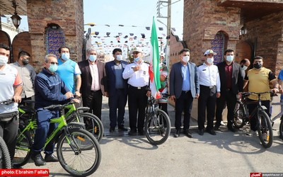 مانور دوچرخه سواری پلیس مازندران و شهرداری ساری