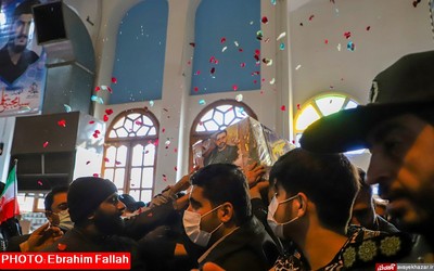 مراسم تشیع پیکر شهید مدافع امنیت شهید مهران شوری‌زاده در ساری