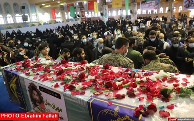 مراسم تشیع پیکر شهید مدافع امنیت شهید مهران شوری‌زاده در ساری
