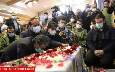مراسم تشیع پیکر شهید مدافع امنیت شهید مهران شوری‌زاده در ساری