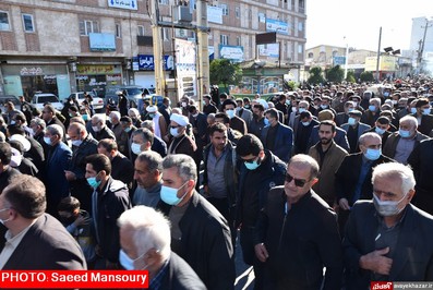 تشییع پیکر ۲ شهید گمنام در نکا