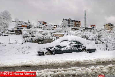 بارش نخستین برف سنگین زمستانی در سوادکوه